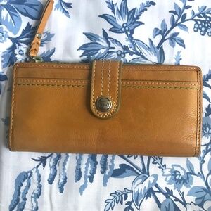 Vintage fossil bifold wallet with floral lining